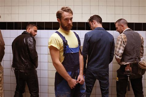 Urinal Jerk Off - Big Cum Shot - Public Bathroom - Office. . Gay oublic porn